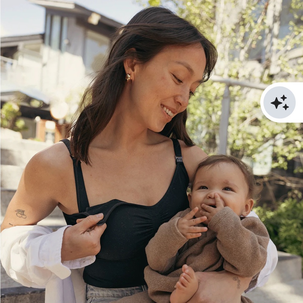 Black Bamboo Nursing Bodysuit